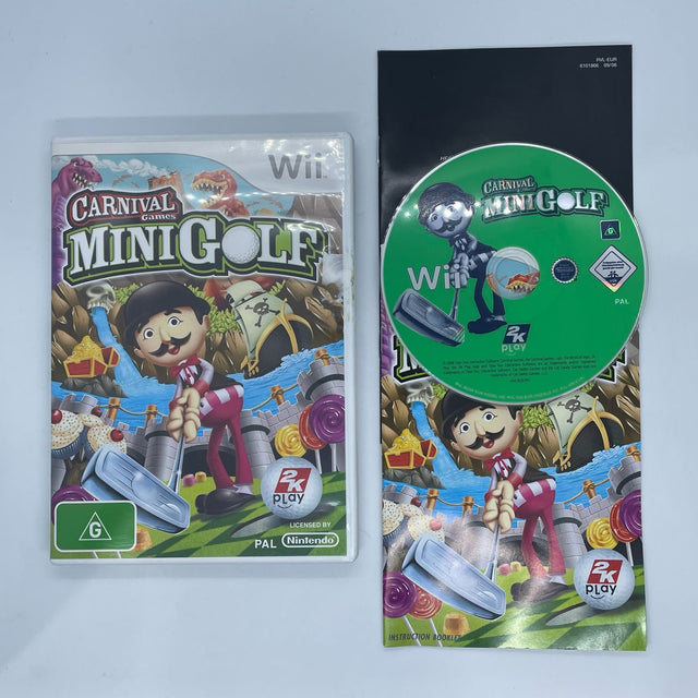 Carnival Games Mini Golf Nintendo Wii Game + Manual PAL