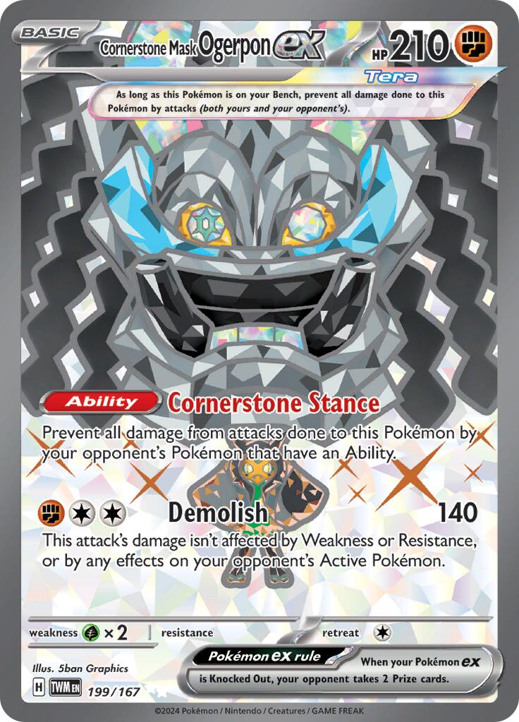 Cornerstone Mask Ogerpon ex - 199/167 [TWM - 199/167]