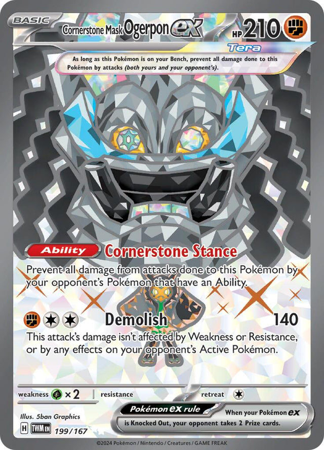 Cornerstone Mask Ogerpon ex - 199/167 [TWM - 199/167]