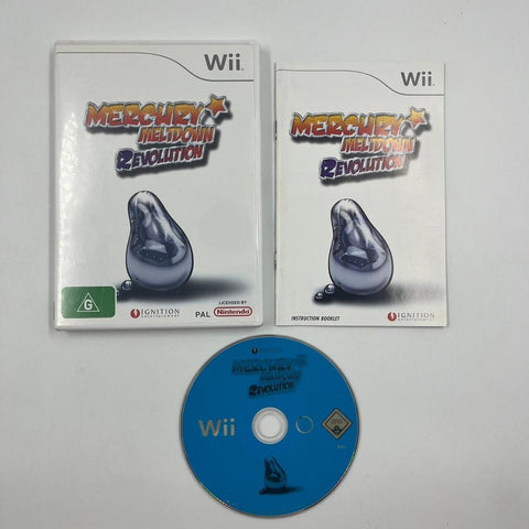 Mercury Meltdown Revolution Nintendo Wii Game + Manual PAL 17m4