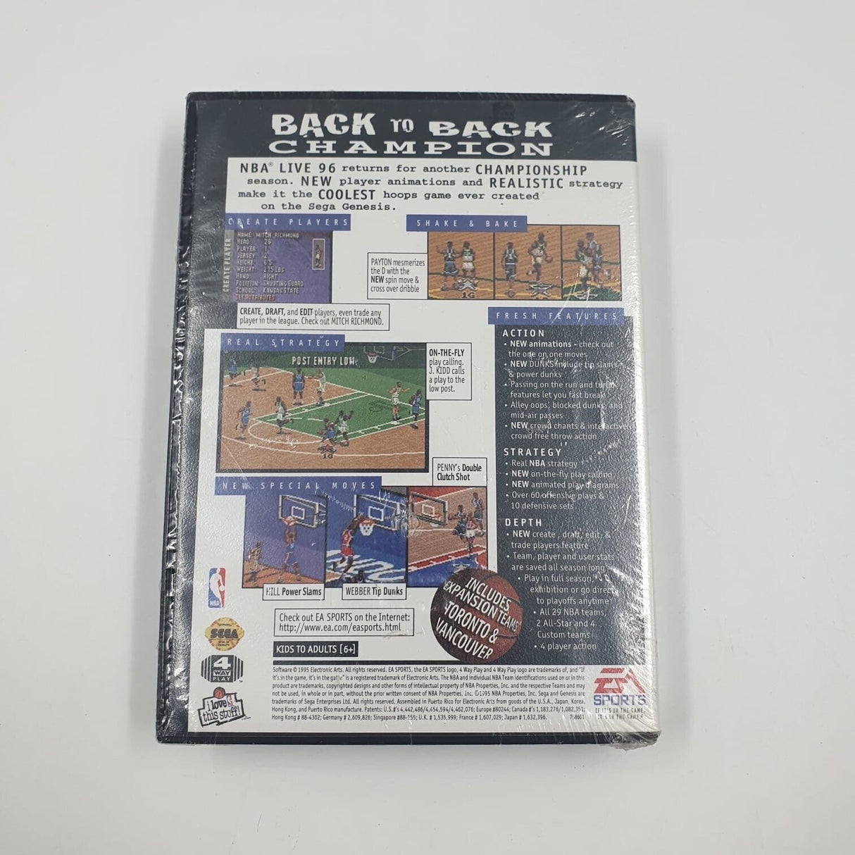 NBA live 96 EA Sports Sega Mega Drive Game PAL Brand New SEALED