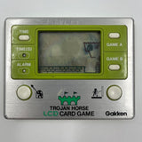 1981 Vintage Gakken LCD Trojan Horse Card Game & Clock - Trippy Trades 