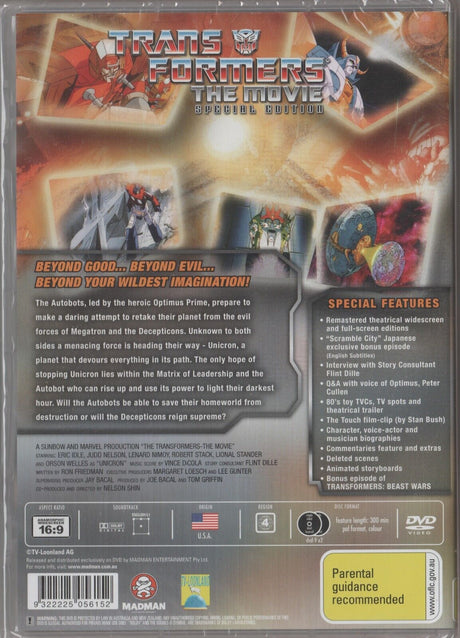 Transformers The Movie Disc Special Edition Blu-ray