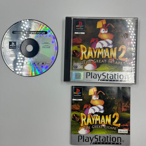 Rayman 2 The Great Escape PS1 Playstation 1 Game + Manual PAL 17m4
