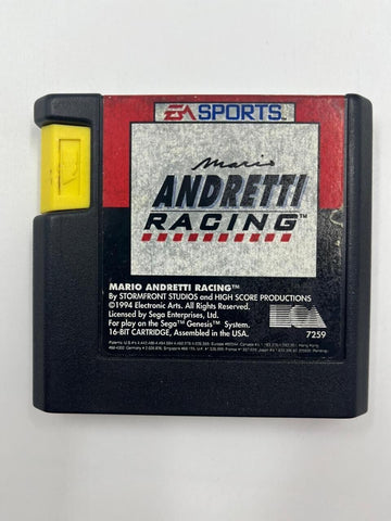 Mario Andretti Racing Sega Mega Drive Game Cartridge PAL 17m4