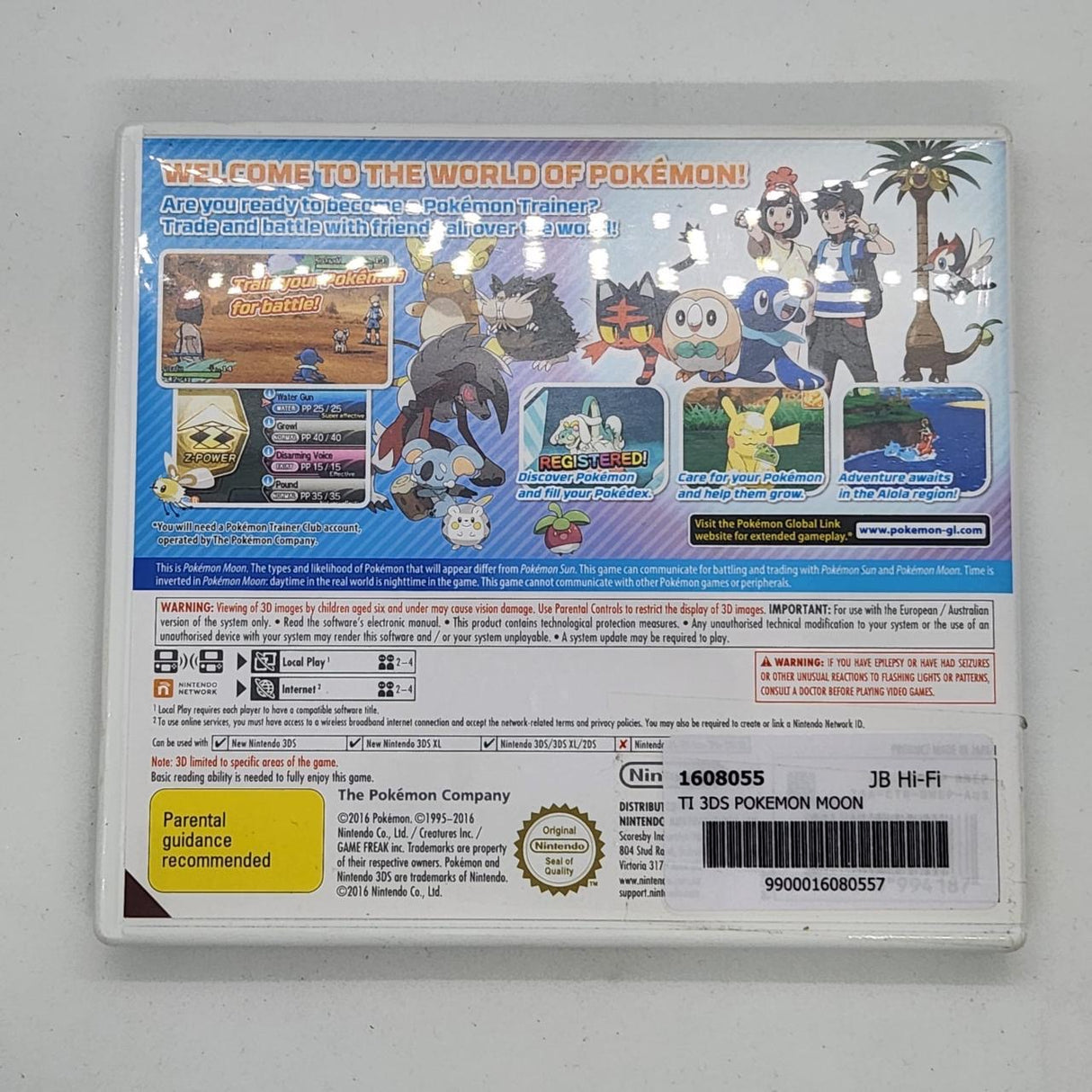 Pokémon Moon Nintendo 3DS Game PAL