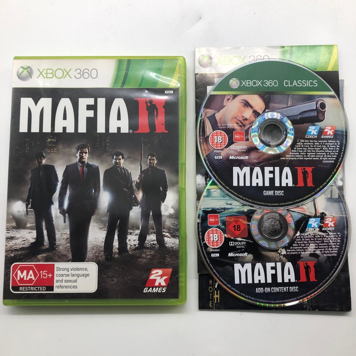 Mafia II 2 Xbox 360 Game + Manual PAL