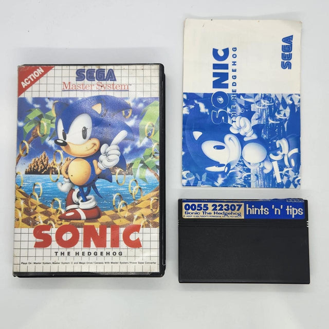 Sonic The Hedgehog Sega Master System Game + Manual PAL