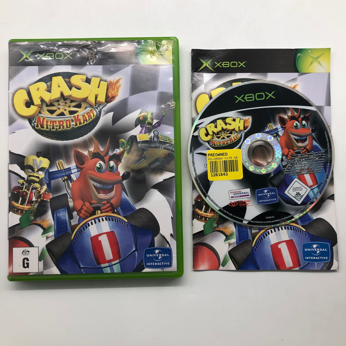 Crash Nitro Kart Xbox Original Game + Manual PAL