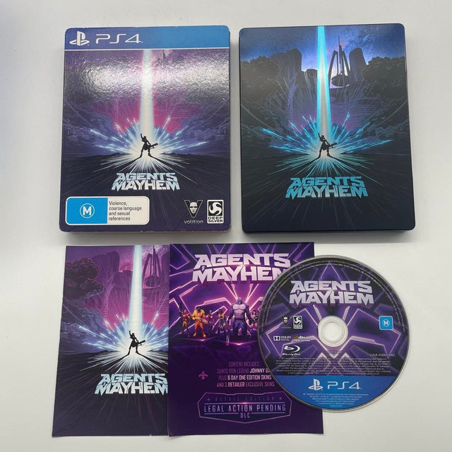 Agents of Mayhem PS4 Playstation 4 Game Steelbook Edition + Manual PAL