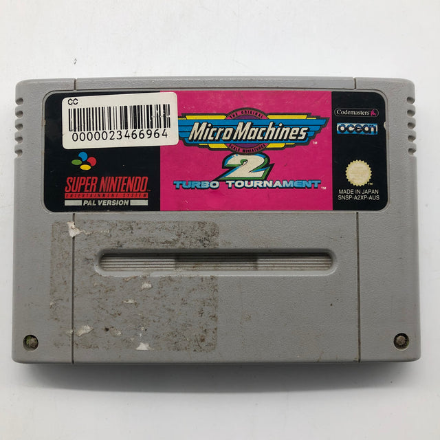 Micro Machines 2 Turbo Tournament Super Nintendo SNES Game Cartridge PAL