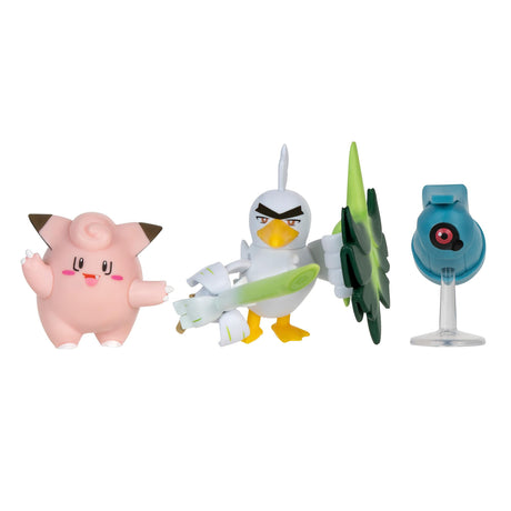 Pokemon Battle Figure Set-Piepi, Tanhel, Leek Zelot