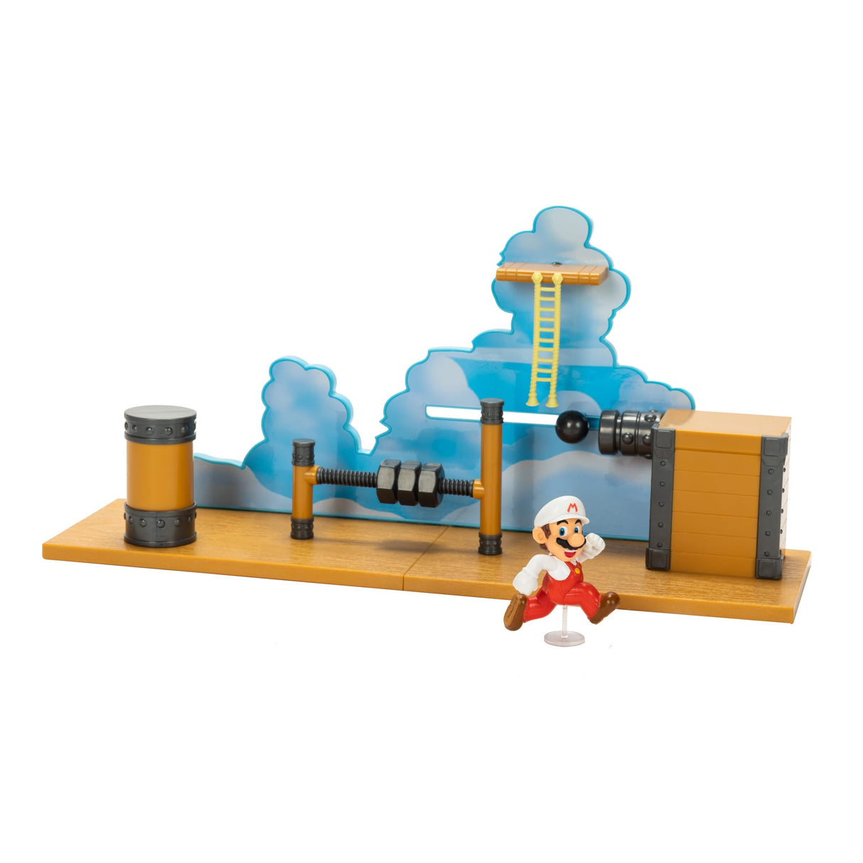 Jakks Pacific Nintendo Super Mario World Airship Deck Playset Fire Mario 2.5 Figure