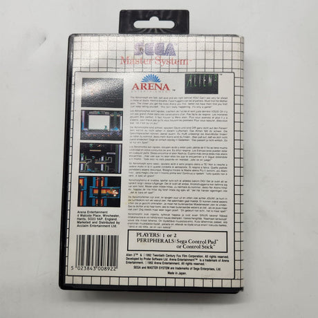 Alien 3 Sega Master System Game + Manual PAL