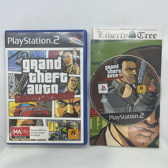 Grand Theft Auto GTA Liberty City Stories PS2 Playstation 2 Game + Manual PAL
