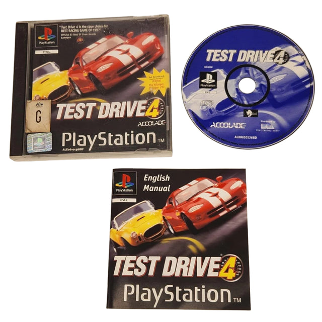 Test Drive 4 PS1 Playstation 1 Game + Manual PAL