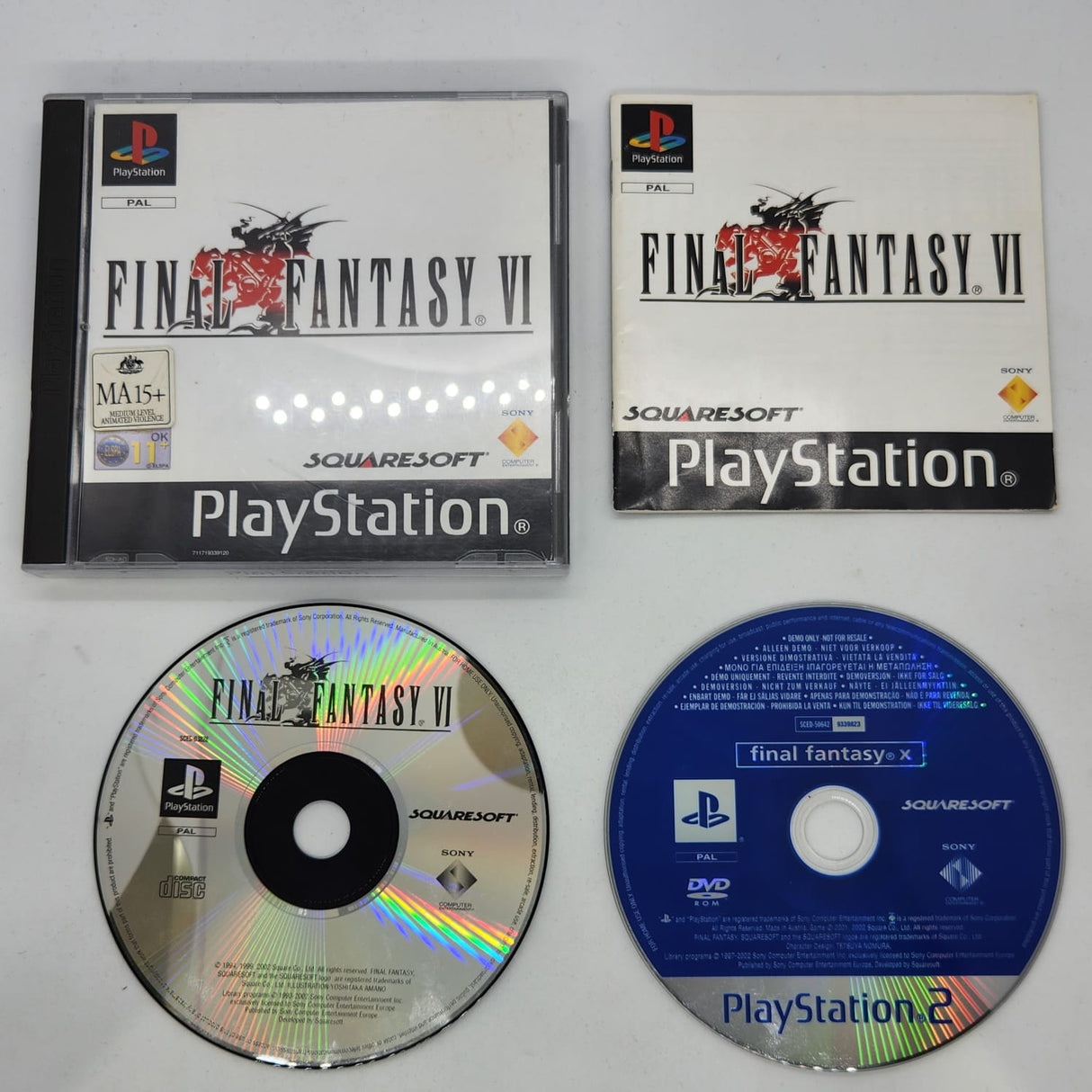 Final Fantasy VI PS1 Playstation 1 Game + Manual PAL