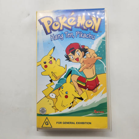 Pokemon Hang Ten Pikachu VHS Video Cassette Tape