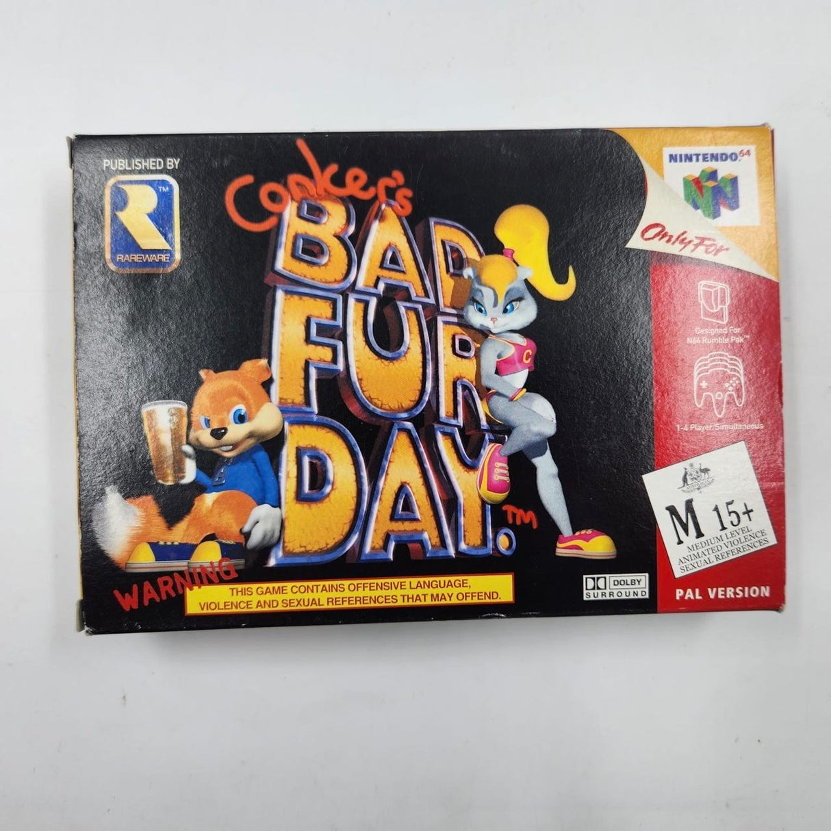 conker's bad fur day Nintendo 64 N64 Game Boxed Complete PAL 9JE4 - Trippy Trades 