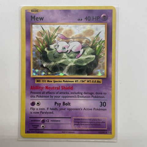 Mew Pokemon Card 53/108 XY Evolutions 05A4