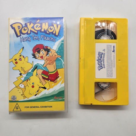 Pokemon Hang Ten Pikachu VHS Video Cassette Tape