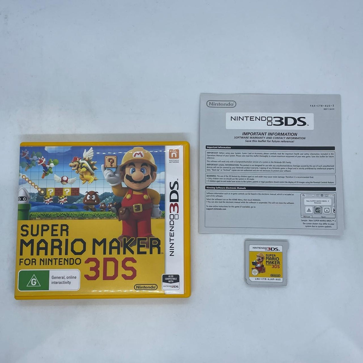 Super Mario Maker Nintendo 3DS Game + Manual PAL