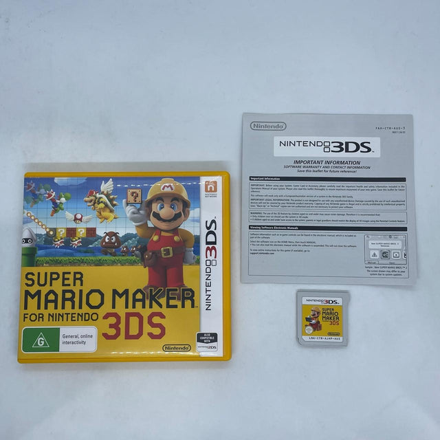 Super Mario Maker Nintendo 3DS Game + Manual PAL
