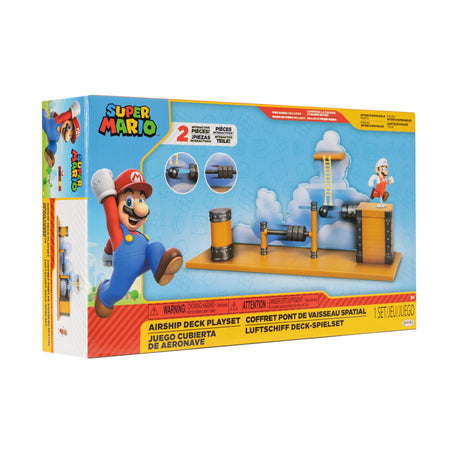Jakks Pacific Nintendo Super Mario World Airship Deck Playset Fire Mario 2.5 Figure