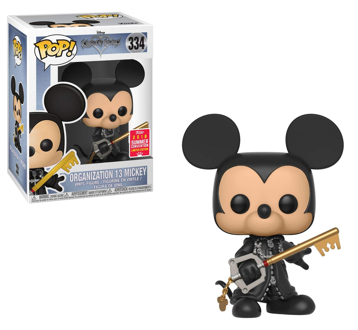Kingdom Hearts Mickey Organisation 13 #334 Pop Vinyl Figure