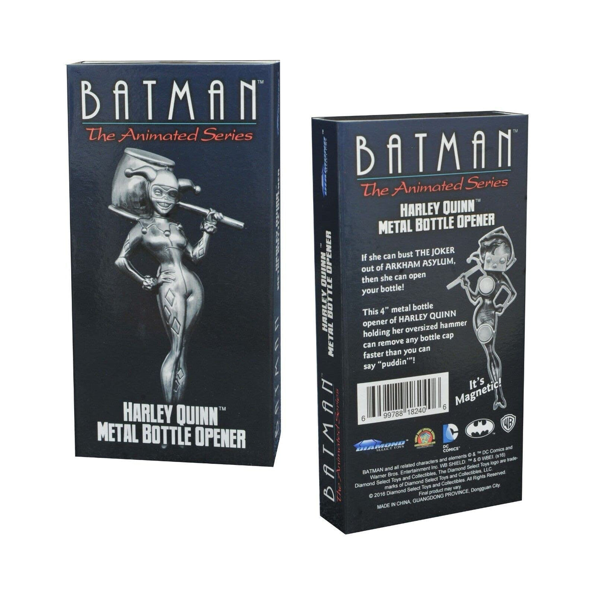 Diamond Select Toys Batman The Animated Series Harley Quinn Figure Metal Bottle Opener