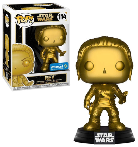 Star Wars Gold Metallic Rey #114 Funko Pop Vinyl Figure
