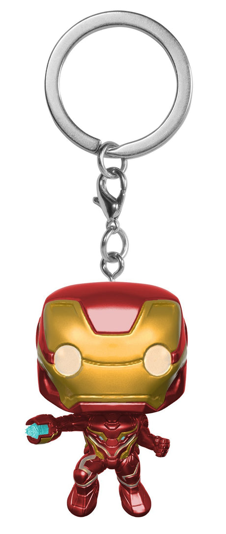 Marvel Avengers Infinity War Iron Man Bobble Head Pocket Funko Pop Vinyl Figure Keychain