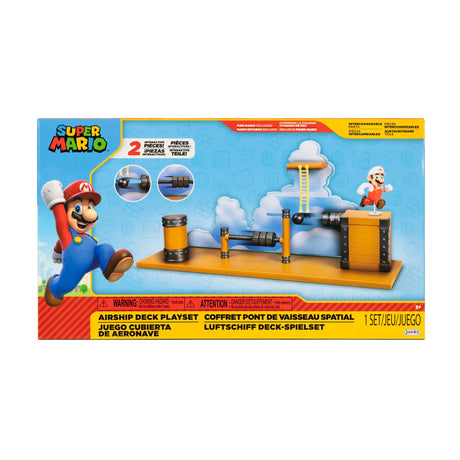 Jakks Pacific Nintendo Super Mario World Airship Deck Playset Fire Mario 2.5 Figure