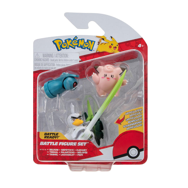 Pokemon Battle Figure Set-Piepi, Tanhel, Leek Zelot