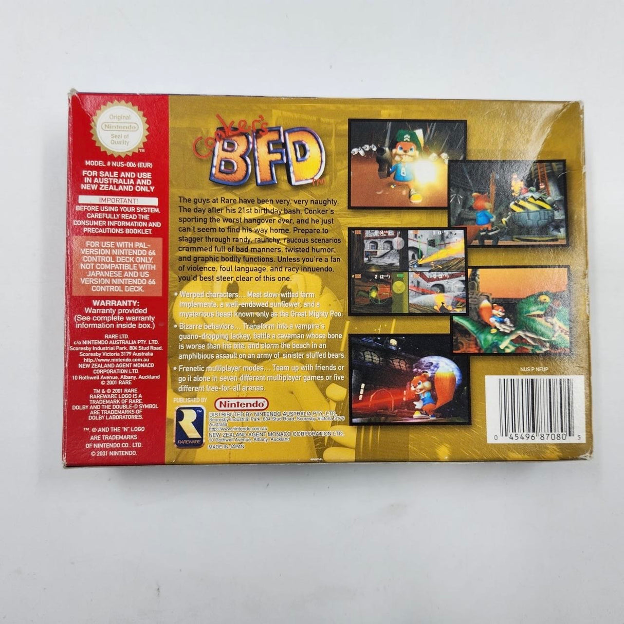 conker's bad fur day Nintendo 64 N64 Game Boxed Complete PAL 9JE4 - Trippy Trades 