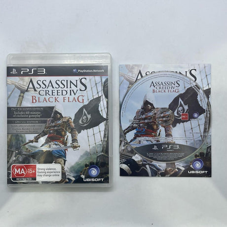 Assassin's Creed IV 4 Black Flag PS3 Playstation 3 Game + Manual-Trippy Trades
