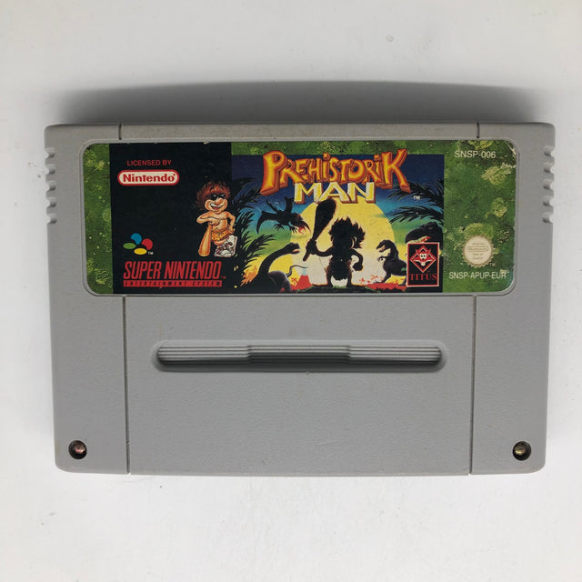 Prehistorik Man Super Nintendo SNES Game Cartridge PAL