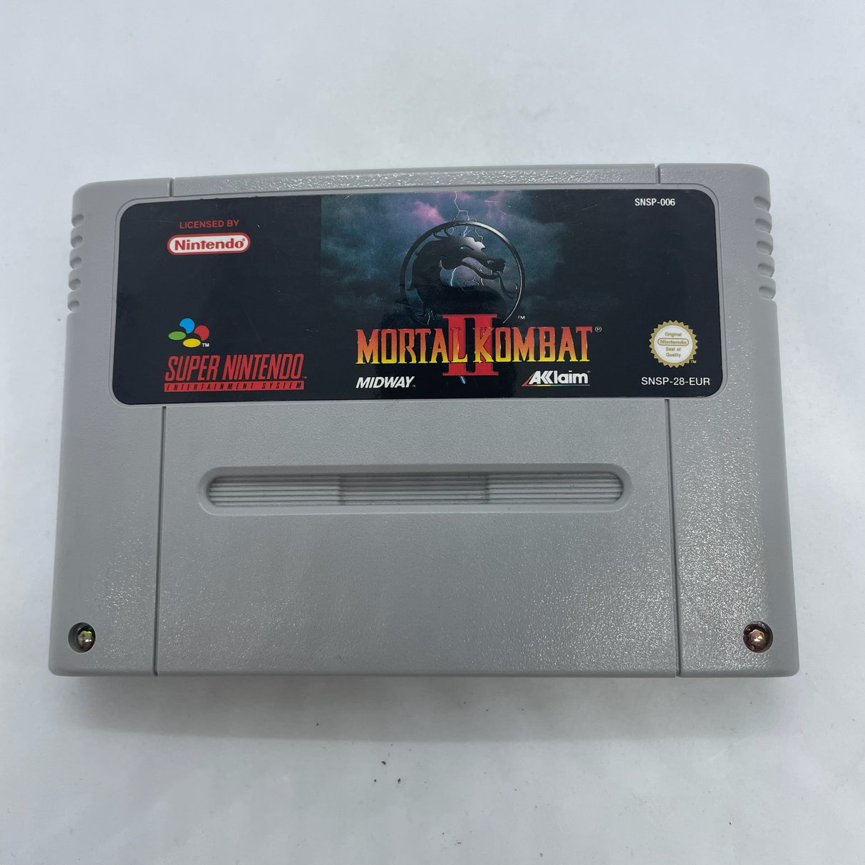 Mortal Kombat II 2 Super Nintendo SNES Game Cartridge PAL