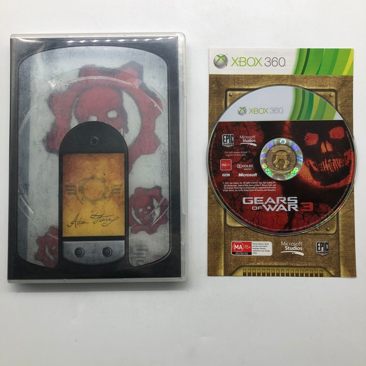 Gears of War 3 Xbox 360 Game + Manual PAL 25AU4