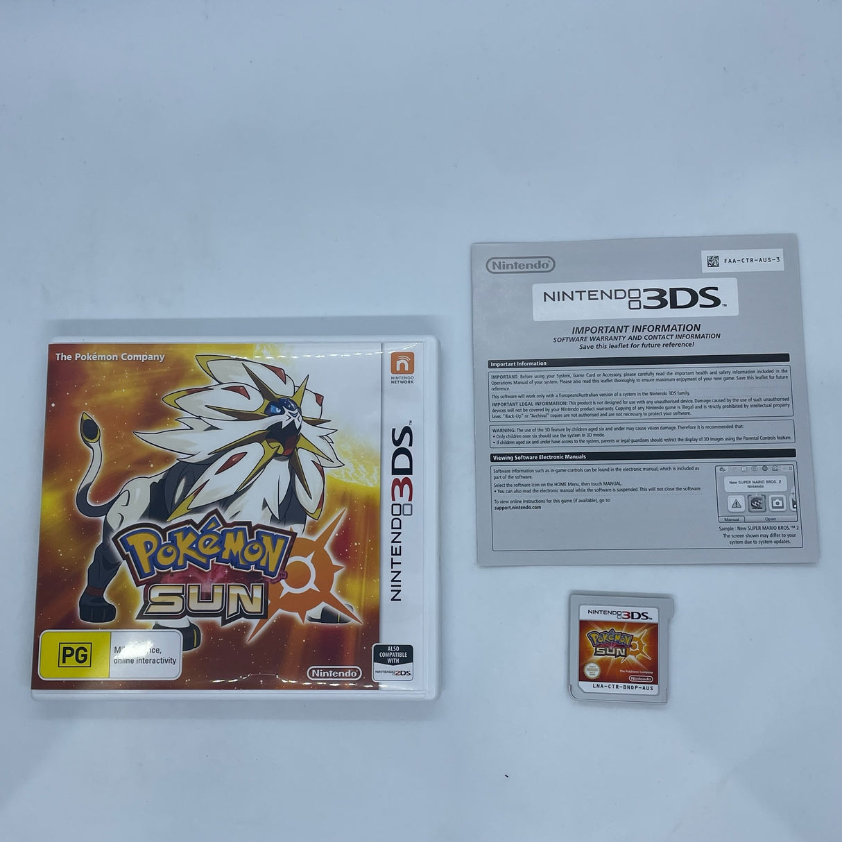 Pokemon Sun Nintendo 3DS Game + Manual PAL