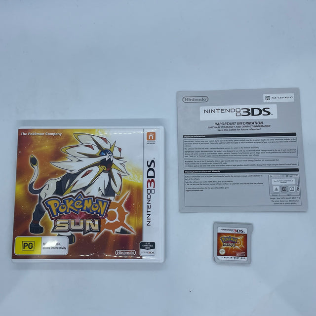 Pokemon Sun Nintendo 3DS Game + Manual PAL
