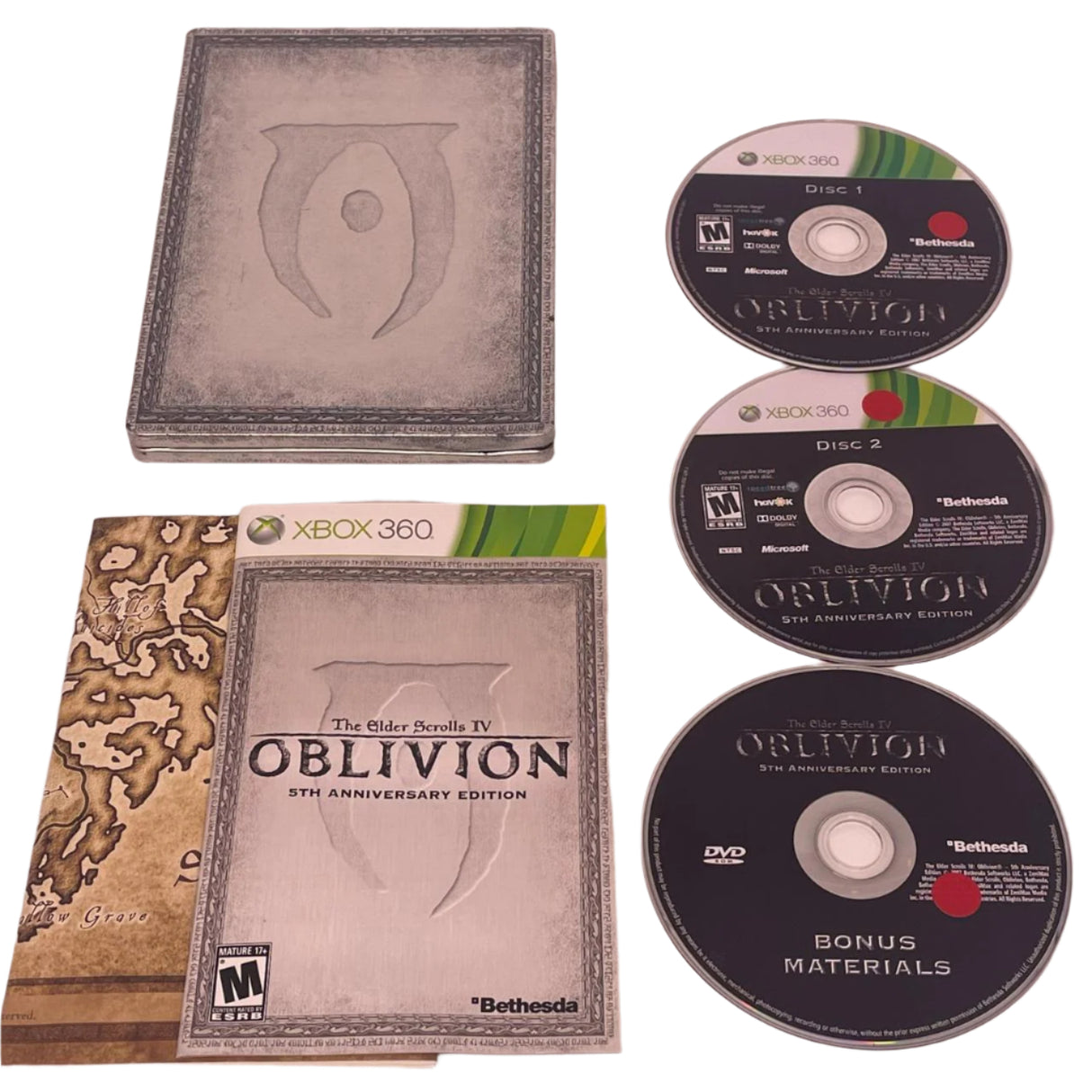 The Elder Scrolls IV Oblivion 5th Anniversary Edition Xbox 360 Steelbook Edition Game + Manual PAL-Trippy Trades