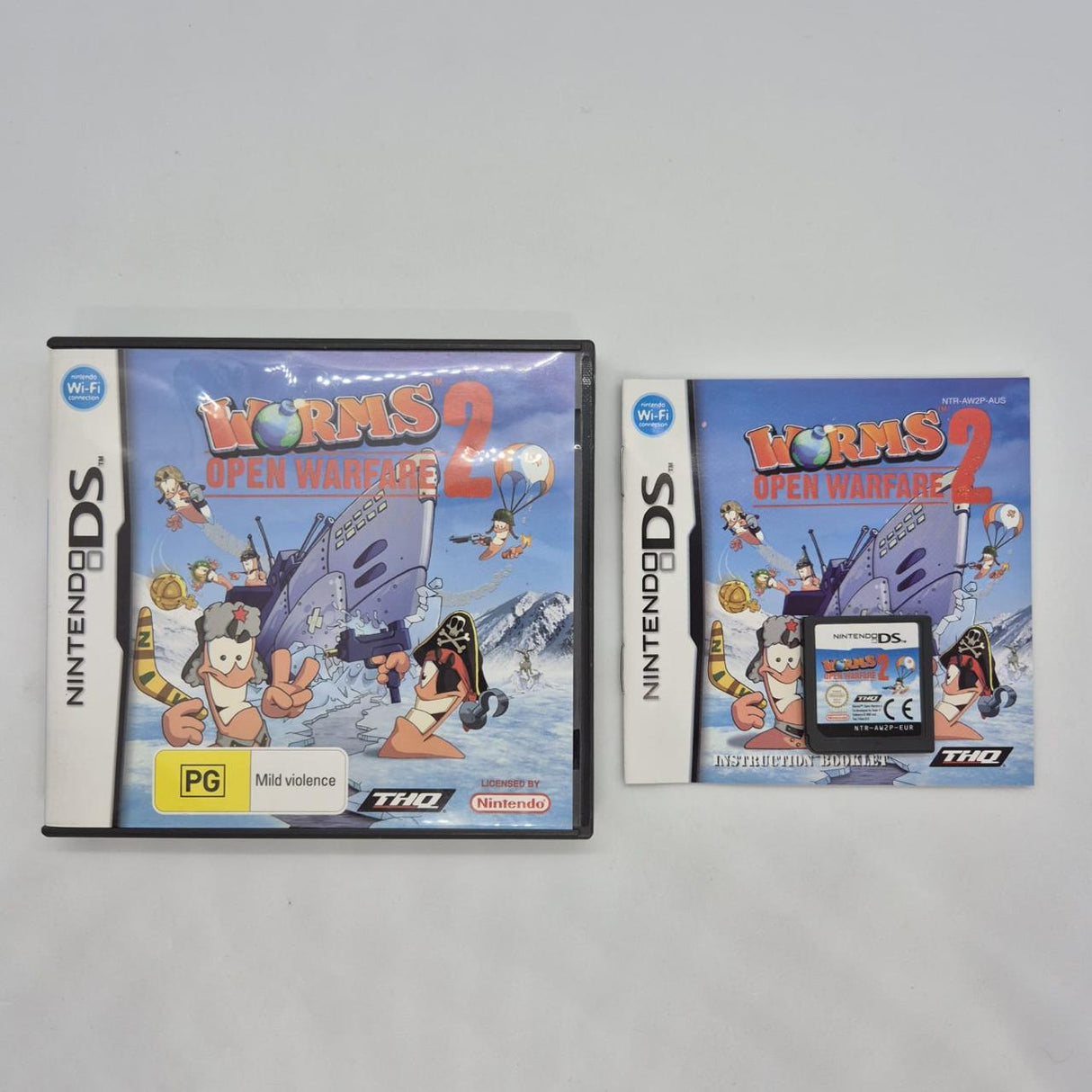 Worms 2 Open Warfare Nintendo DS Game + Manual