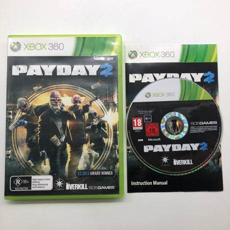 Payday 2 Xbox 360 Game + Manual PAL