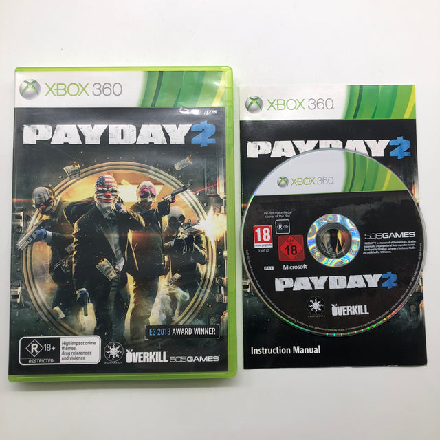 Payday 2 Xbox 360 Game + Manual PAL