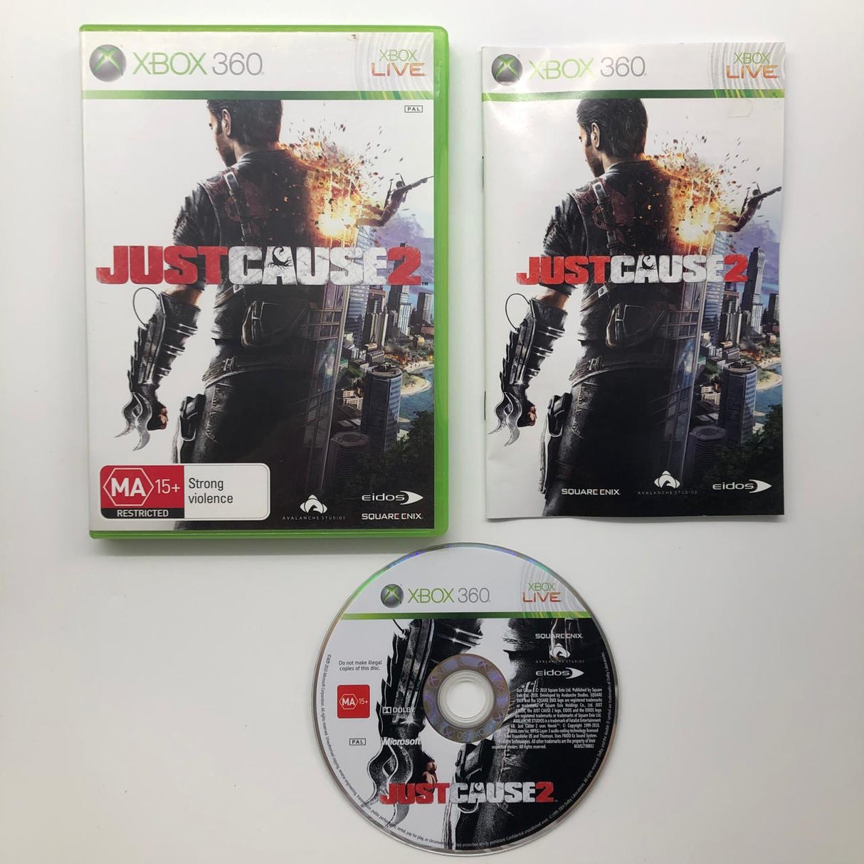 Just Cause 2 II Xbox 360 Game + Manual PAL 06n3