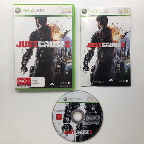 Just Cause 2 II Xbox 360 Game + Manual PAL 06n3