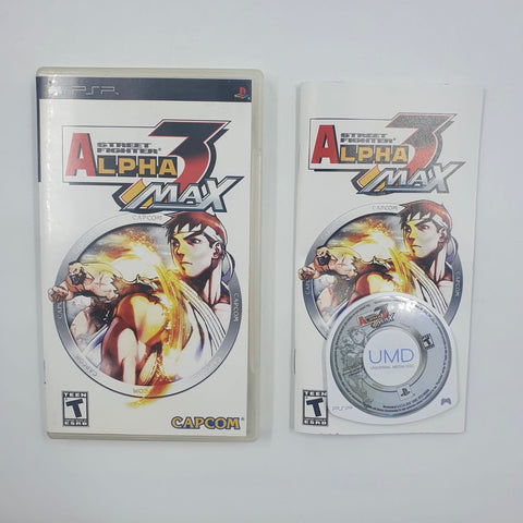 Street Fighter Alpha 3 Max PSP Playstation Portable Game + Manual 05A4