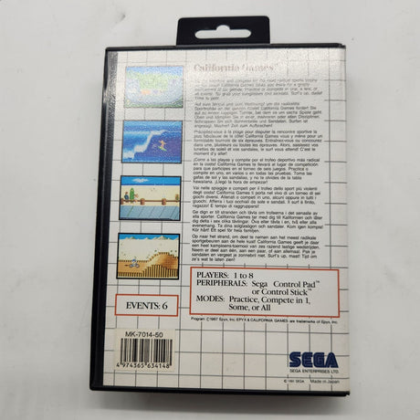 Sega California Games Sega Master System Game PAL