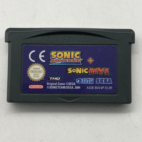 Sonic Advance + Sonic Battle Nintendo Gameboy Advance GBA Game Cartridge